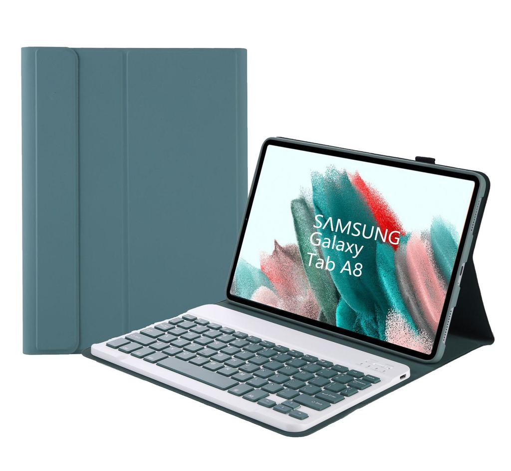 10.5" Samsung Tab A8 X205/X200 Wireless Bluetooth Keyboard Leather Case - Cross-border Shipping