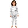 Set Moda Bambini: Top e Pantaloni Natalizi Doodle a Girocollo e Maniche Lunghe