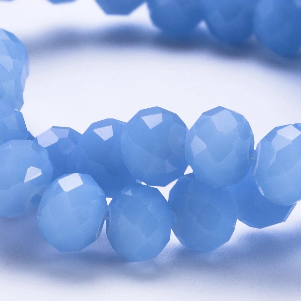 4 6 8 mm Rondell Kristallpärlor Fasetterade Porslinsglas Pärlor Lösa Avståndspärlor för Smyckestillverkning Handarbete Armband Halsband