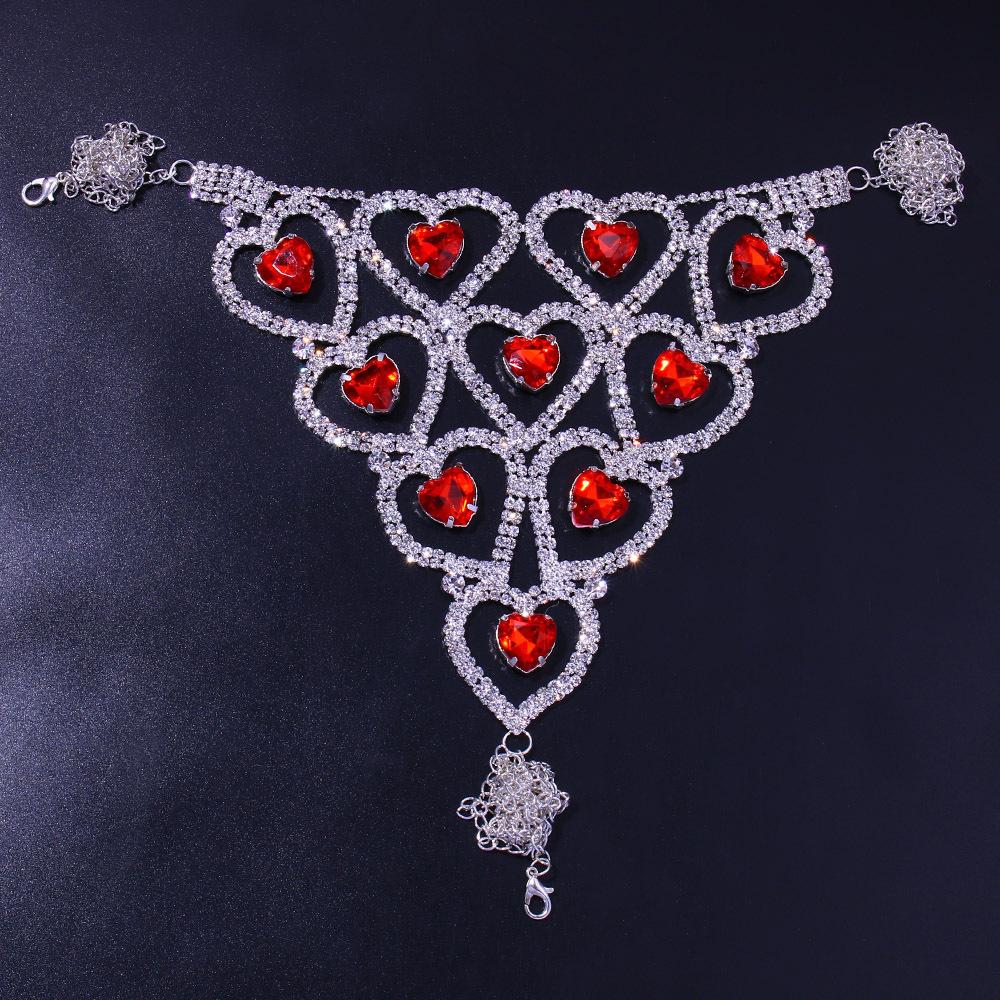 Drop Shipping Red Crystal Heart Thong