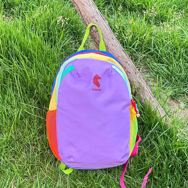 Schoolbag Japanese ins dopamine backpack female niche design college style student schoolbag fashion contrasting color versatile backpack