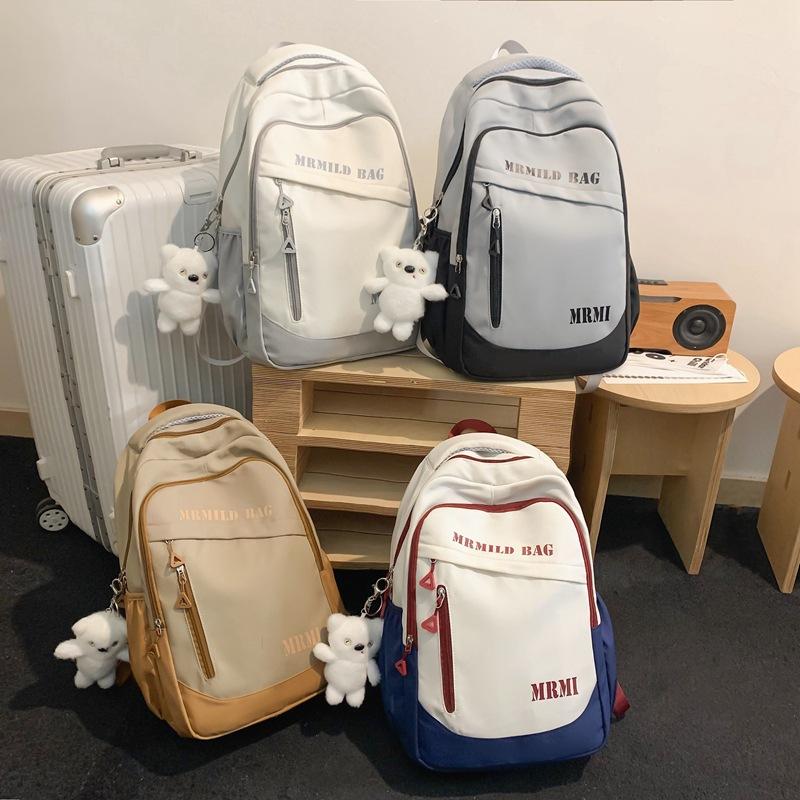Harajuku simple letter student schoolbag spring junior high school student large capacity backpack
