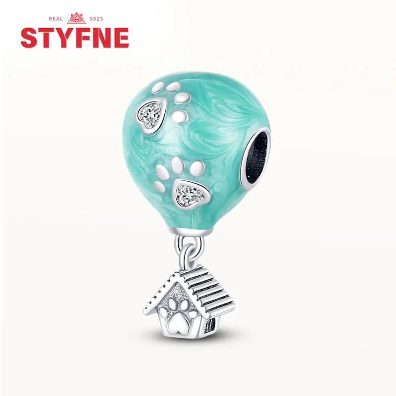 Charme Série Montgolfière en Cuivre Perles Colorées Convient aux Bracelets Originaux Pour Femmes Bijoux de Luxe DIY Cadeaux Assortiment Quotidien