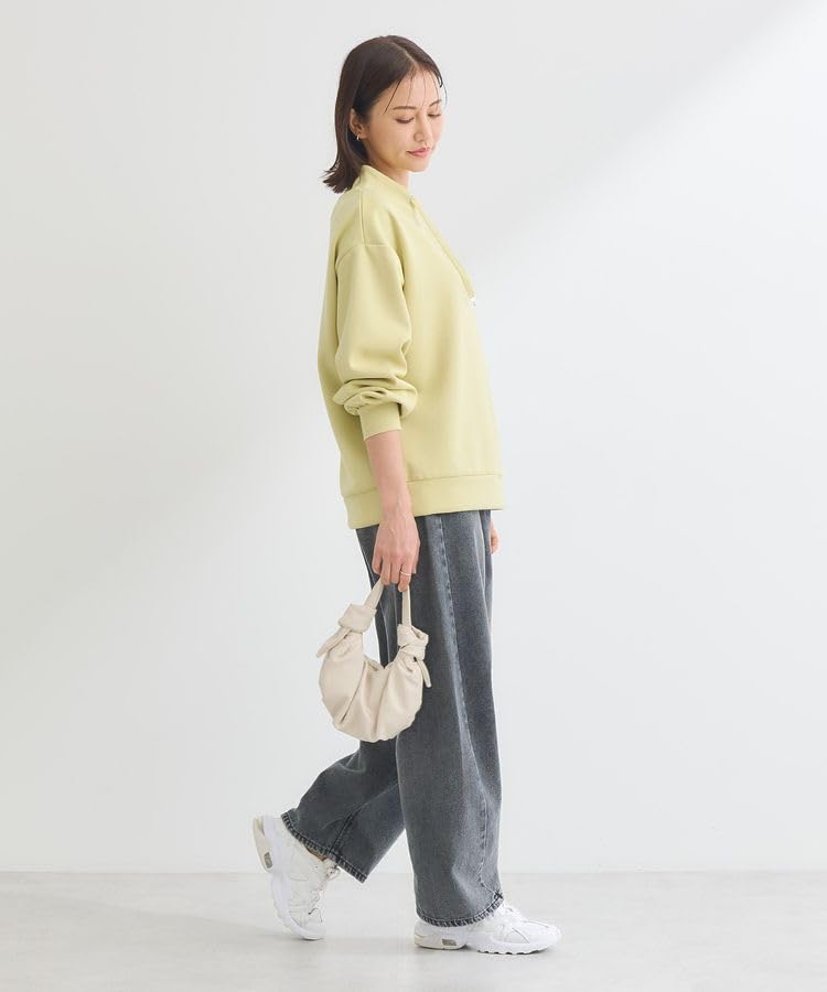 Pullover cardboard collar lime green [Green Parks] sweater, pullover, women's,