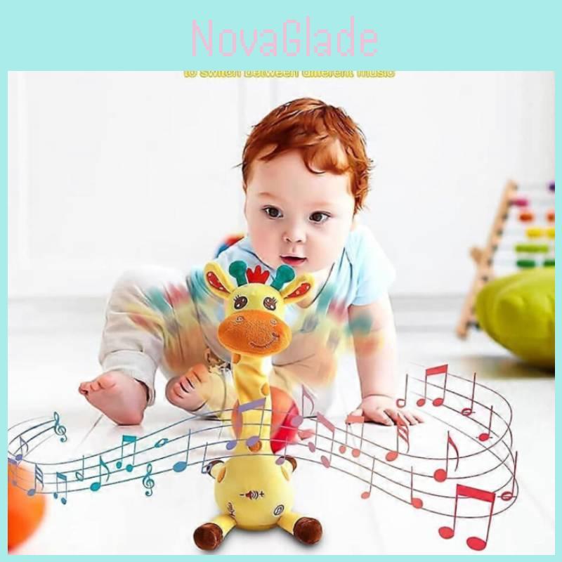 Singing Giraffe Plush Toy With Talking Motion For Kids Gift