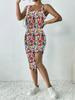 Spring/Summer 2026 Floral Slit Tank Top Dress - Sexy Women’s Fashion for Europe and America