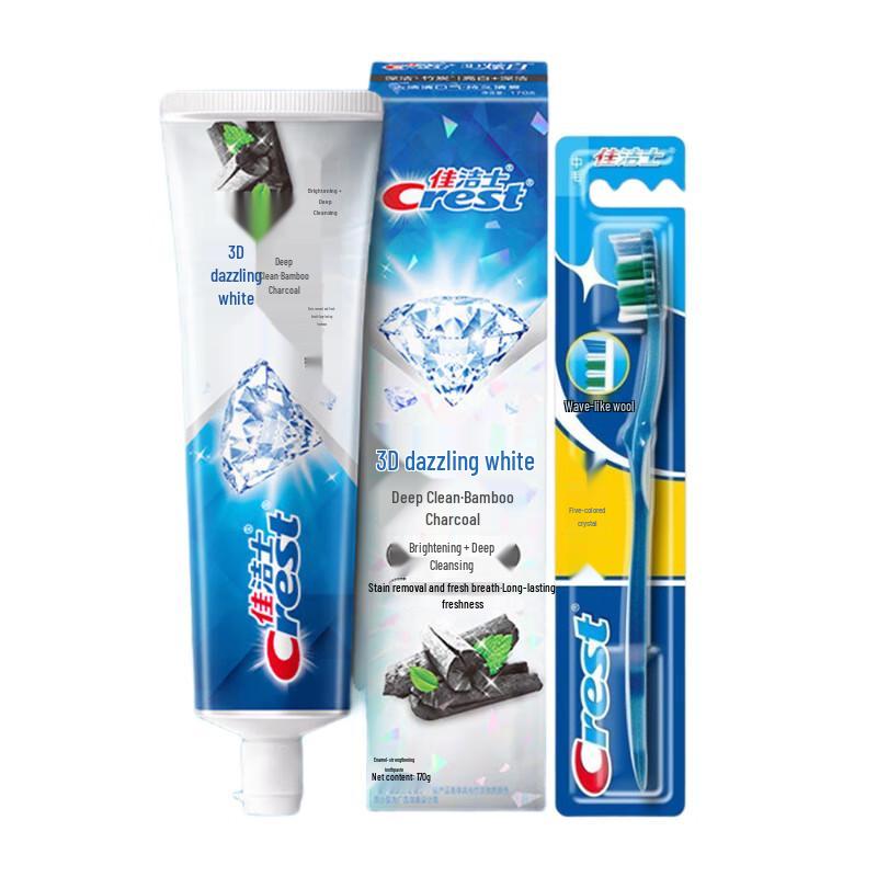 Crest 3D White Charcoal Toothpaste & Toothbrush Set