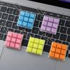 Keyboard Keychain 9-In-1 Fidget Toy with Ball Chain, Stress Relief Push Office Desk Button Finger Clicker Toy, 9-Keys Lightweight Gadget
