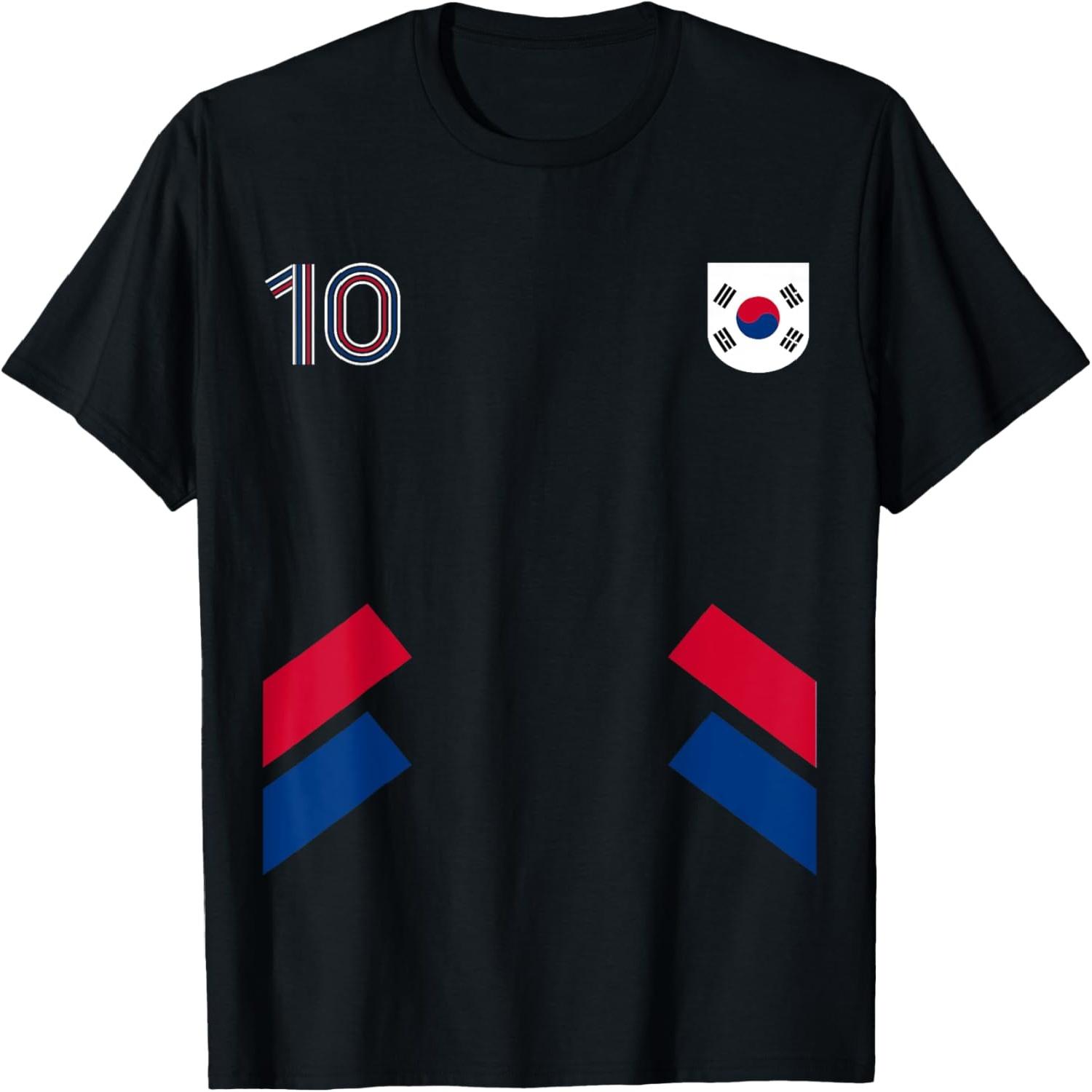 Retro10 South Korea Football South Korea Soccer Flag T-Shirt S