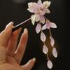 Chinese Style Hanfu Hairpin Flower Wooden Hair Stick Antique   for Women