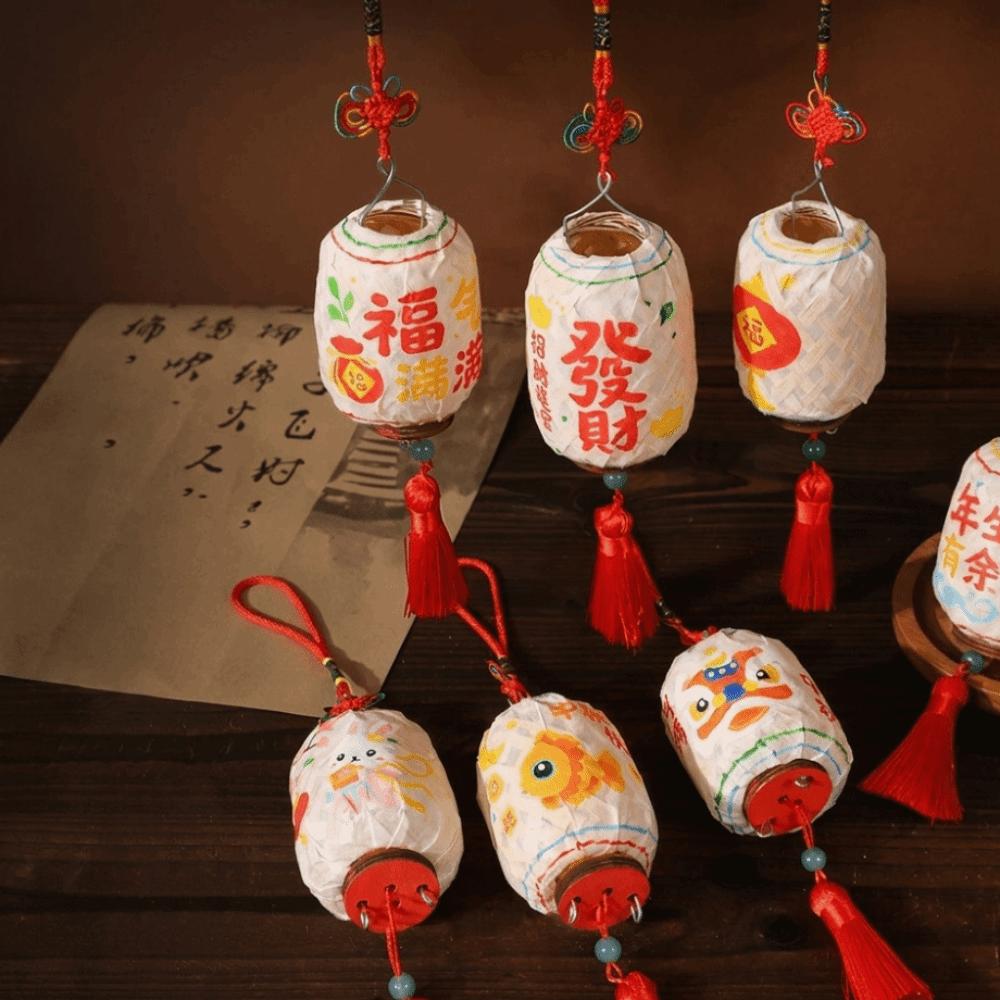 Bamboo Weaving Cage Mid-Autumn Festival Lantern Bamboo Portable Lantern  Home Decoration