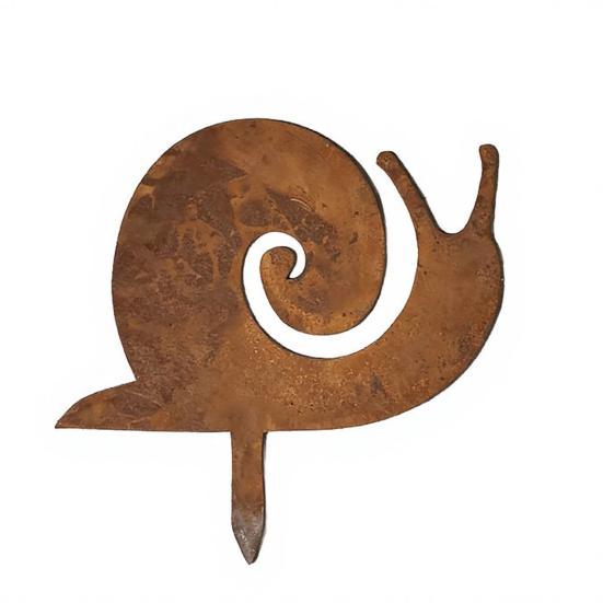 Snail Ornaments Garden Silhouettes Stake Weather-Resistant Iron Ground Stake Retro Distressed Texture A