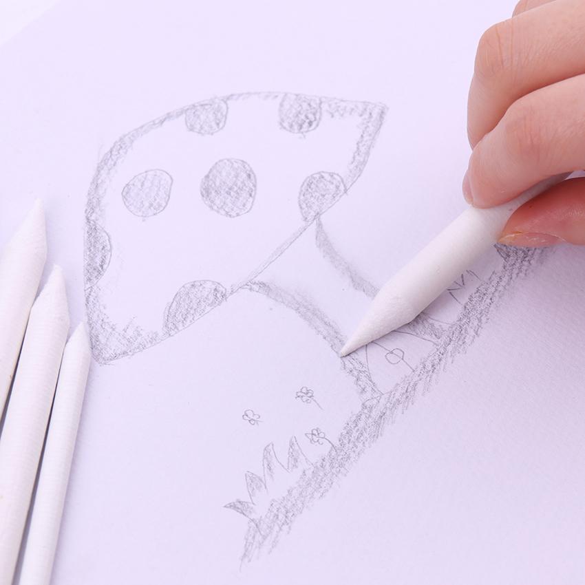 3/6Pcs Double Head Durable Blending Stumps Art Sketch White Drawing Tools Smudge Paper Pencil School Stationery Supplies