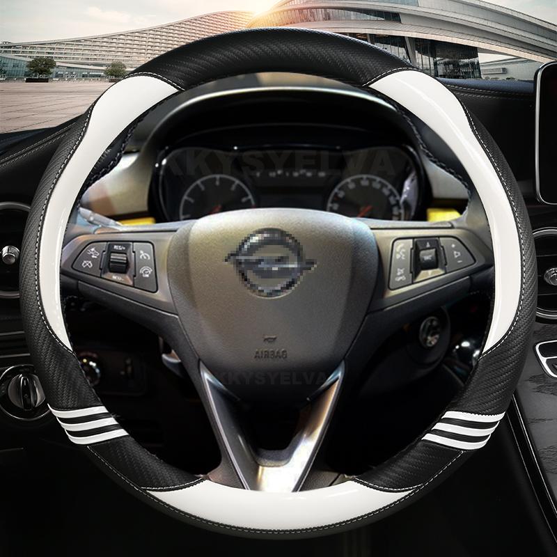 Carbon Fiber Car Steering Wheel Cover For Opel Astra (K) Corsa (E) Karl 2014-2022 Crossland X Grandland X Insignia