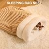 Winter Warm Cats Sleep Bag Large Pet Bed Cave for Indoor Warmth Comfortable Cats Resting Bag with Thicken Liners
