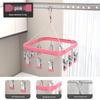 Aluminum Alloy Sock and Underwear Drying Rack with Clips for Balcony Hanging