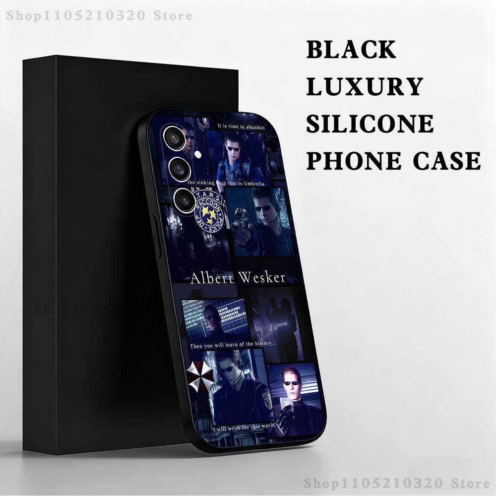 

A-Albert Wesker Phone Case For Samsung S 25,24,23,22,30,21,10,9,Ultra,Plus,Lite,FE,4,5 G Black Soft Case SamsungS22 5G