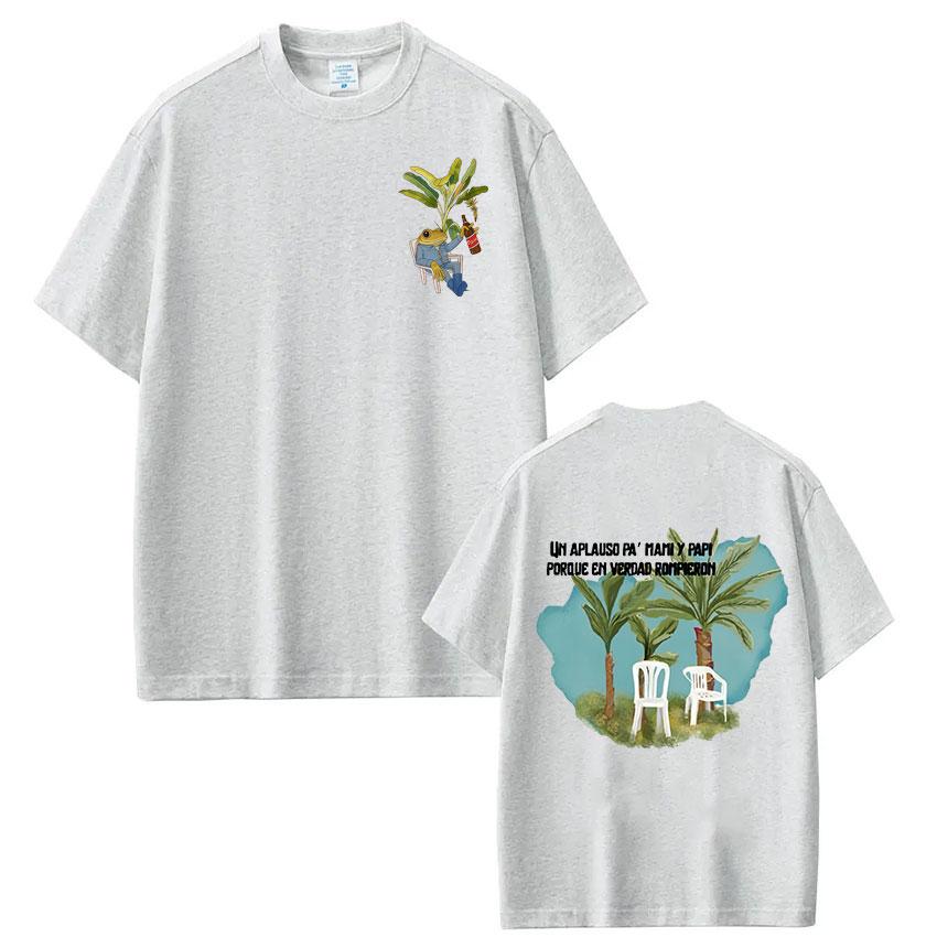 T-shirts Rapper Bad Bunny Debi Tirar Mas Fotos DTMF T-shirts Unisex Vêtements Femme Mode Décontracté Manches Courtes T-shirt Oversize