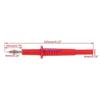 31GJ 2 Pcs /1 Set Copper Rod Multimeter Testing Probe 4mm Socket Type Probe Banana Connector Red/ Black