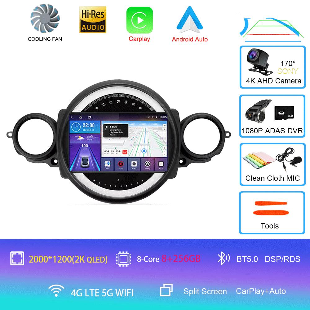 Android 14 Car Radio For BMW Mini Cooper R56 R60 R51 2006 - 2015 GPS Carplay Navigation Stereo Auto DSP BT DVD Multimedia Player