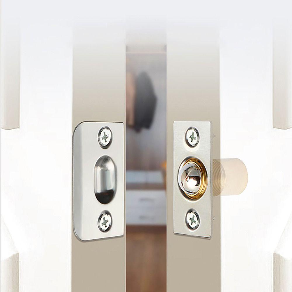 1Set with Screws Closet Door Ball Catch Spring Roller Ball Door Latch Set New Door Stopper