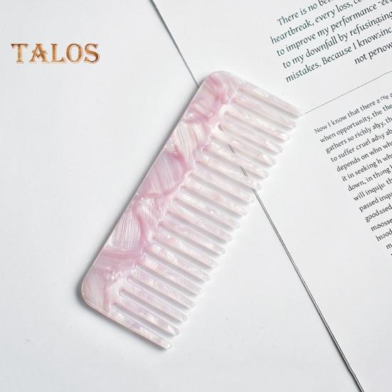 Cellulose Acetate Hair Comb Wide Teeth Anti-static Scalp Massage Pocket Comb Marbling Men Women Wet Dry Short Long Curly Hair Detangling Comb