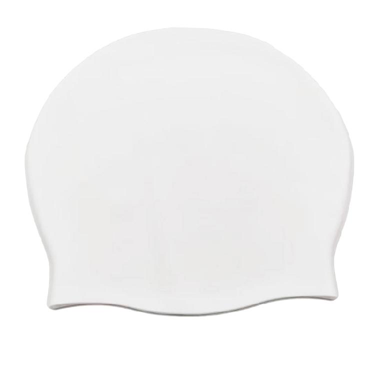

Большая шапочка для плавания для женщин и мужчин, водонепроницаемая, эластичная, силиконовая, для плавания в помещении и на открытом воздухе, серфинга белый