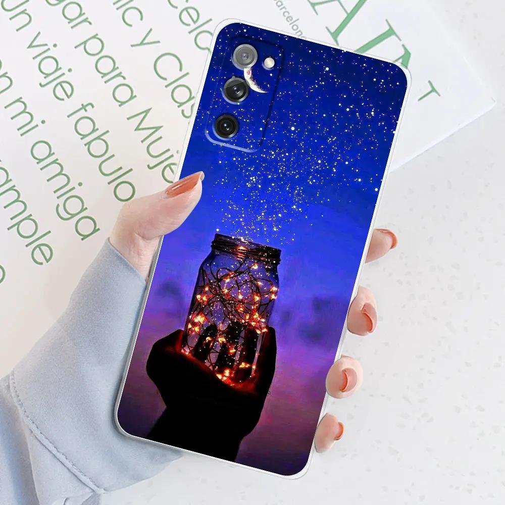 For Samsung S20 FE Case Galaxy S20 FE Wishing Bottle Transparent Cases For Samsung GalaxyS20 FE S20fe 6.5''Cover Silicone Bumper