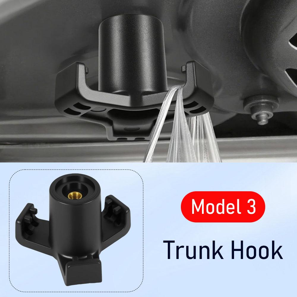 

Trunk Grocery Bag Hook Car Pendant Accessories Luggage Compartment Glove Hanger Holder Trunk Organizer Hook for Tesla Model 3