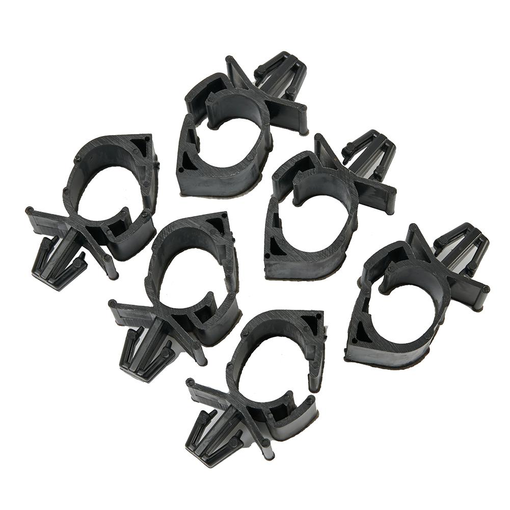 Route Fasteners Clips Clamp Cable Black Plastic Fender Bumper Wire Harness