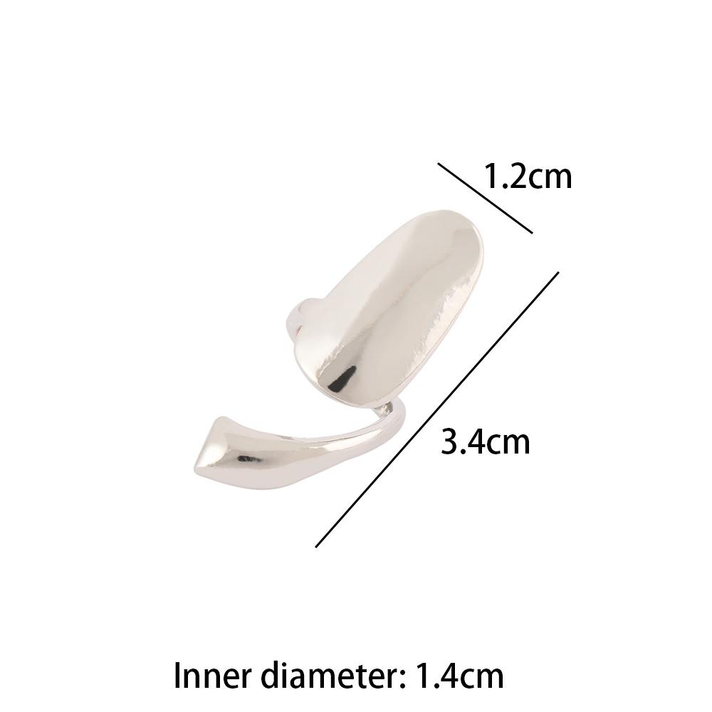 Nails Jewelry Finger Metal Ring Nail Silver Women Rings Fashion