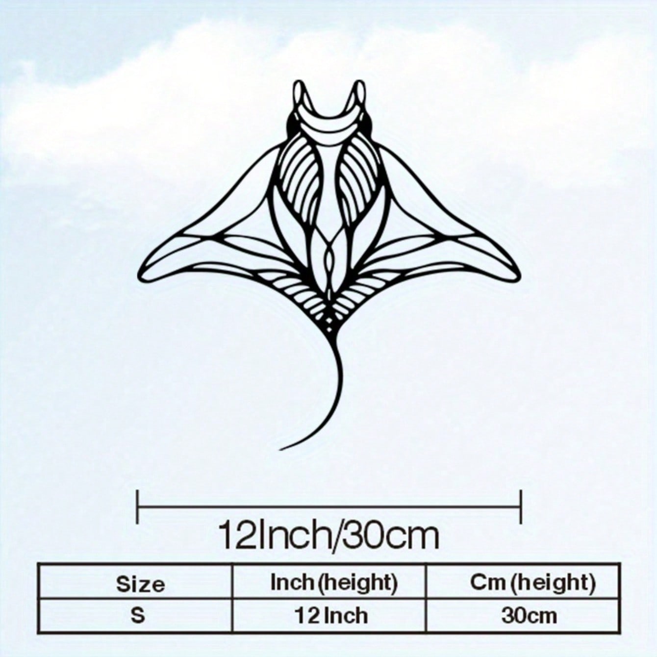 Винтажное металлическое настенное искусство в виде силуэта ската, устойчивое к ржавчине кованое железо, декор для прибрежного дома