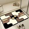 Colorful Puzzle Floor Mat Absorbent Bathroom Rug Non-Slip Bath Mat Decorative Door Mat for Entrance Kitchen Shower Bathtub