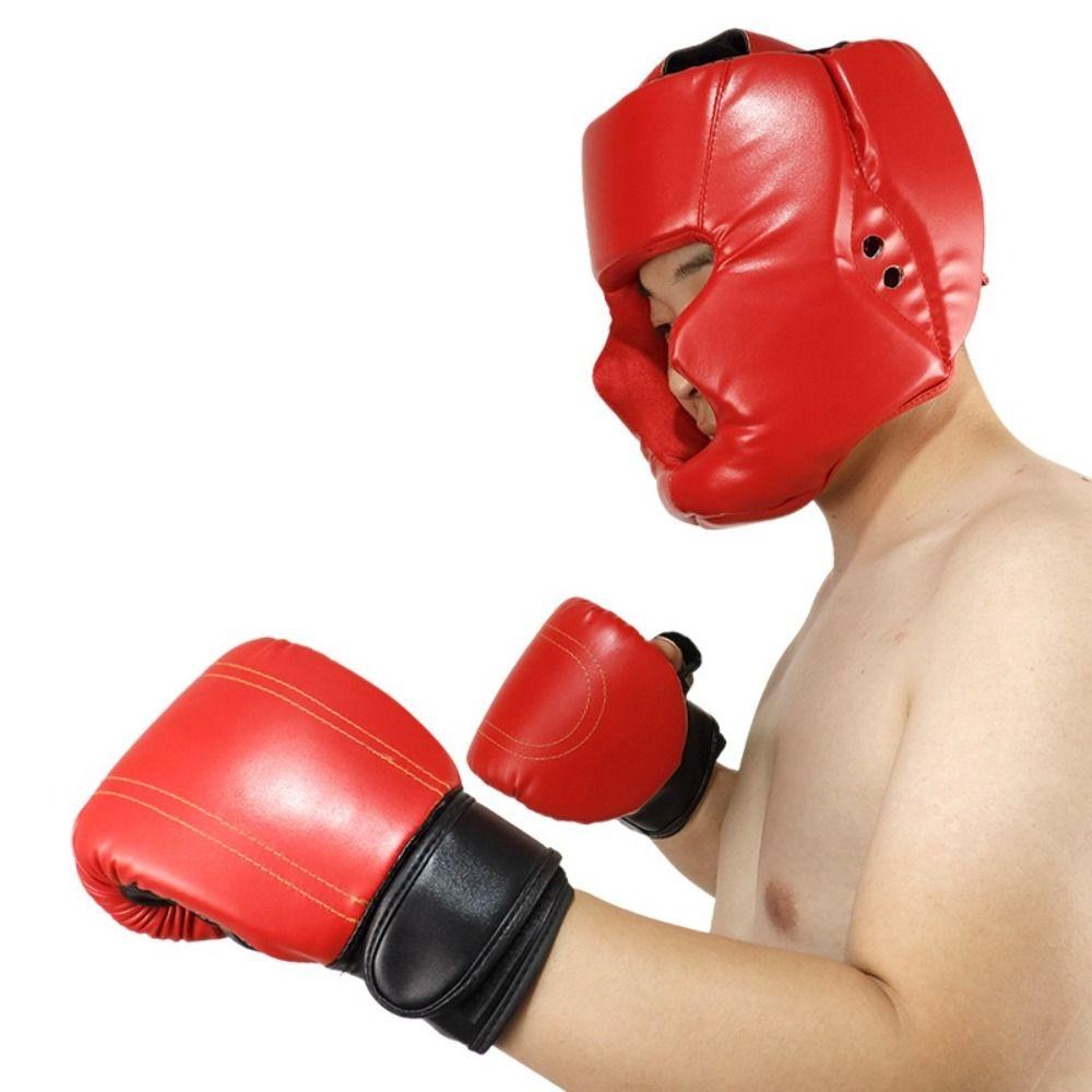 Full-Covered Taekwondo Head Gear Sanda Training Karate Head Guard Boxing Helmet  Adults Kids