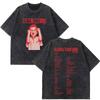 Singer Pablo Alborn Global Tour Kmo  Print Vintage Washed T Shirt Unisex Women Fashion Tshirts Summer Loose Casual T Shirts