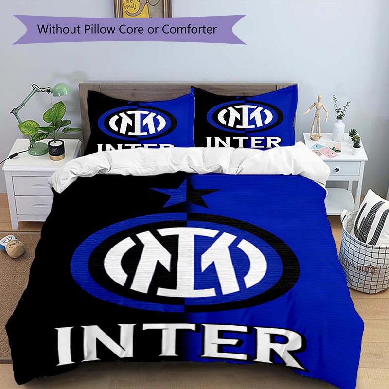 3pcs Football Team (8) Design Cover Set - HD Printed Bedding with 1 Cover and 2 Pillowcases - Perfect for Home and Dorm Decor