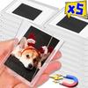 5Pcs Acrylic Magnetic Photo Frames Transparent Refrigerator Magnet Sticker Photoes Display Holder Home Pictures Organizer Diy