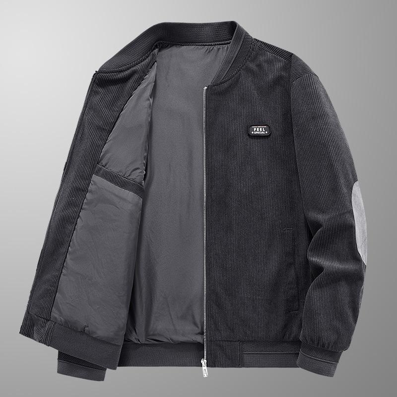 Corduroy Jacket Men's New Retro Baseball Collar Spring and Autumn Coat Youth Business Casual Men's Fashion