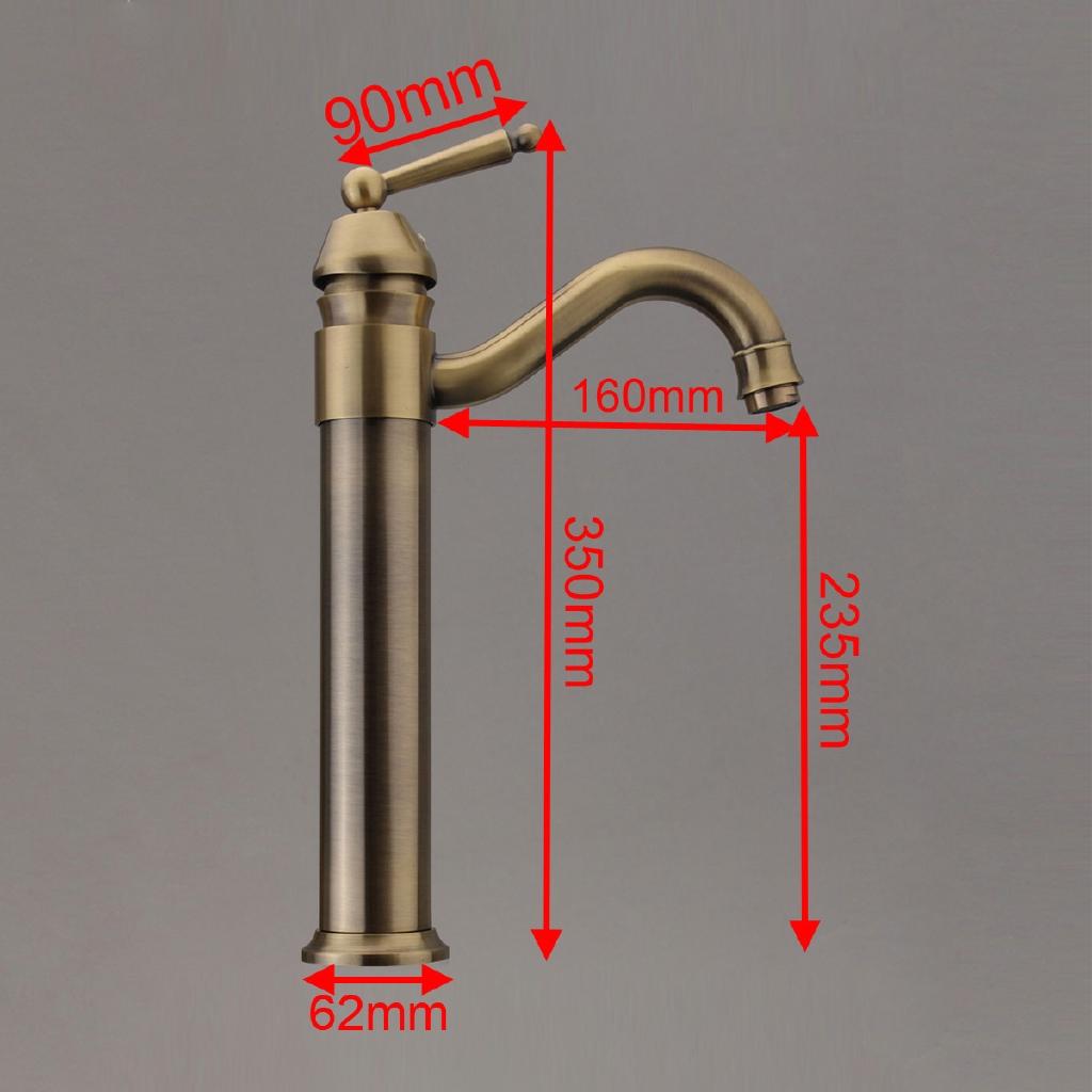 Bathroom 360 Rotatable Antique Copper Basin Sink Faucet Cold And Hot Water Mixer Tap Single Handle Deck Mounted Classic