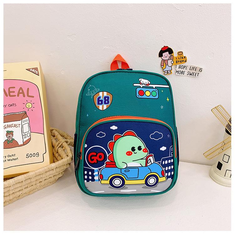 

Adorable Cartoon Character Backpack For Kids Lightweight Nylon School Bag In Pink And Purple зелений
