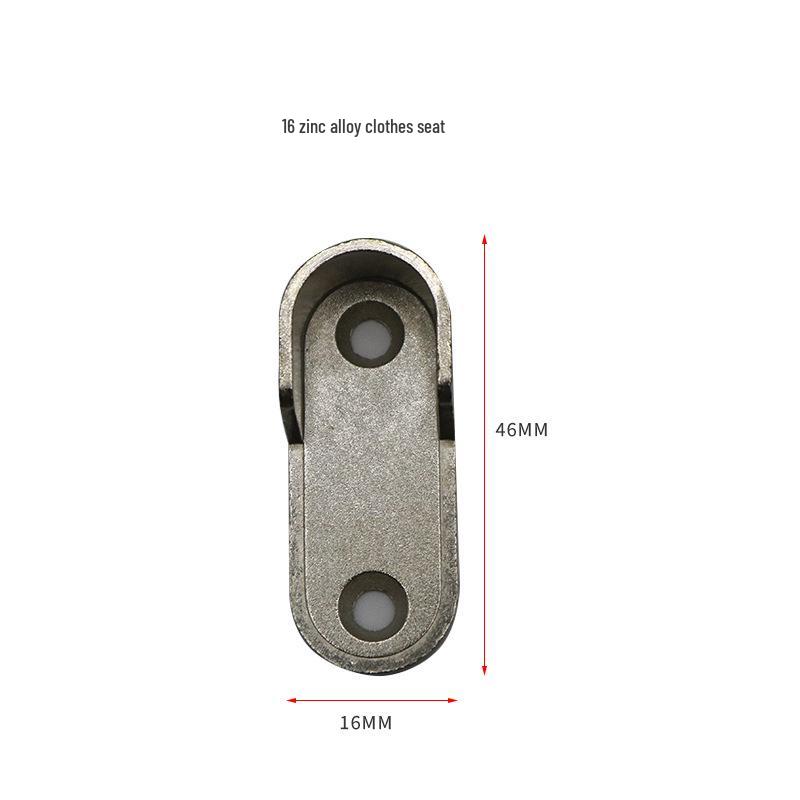 Aluminum Alloy Wardrobe Hanging Rod Holder with Flange Seat