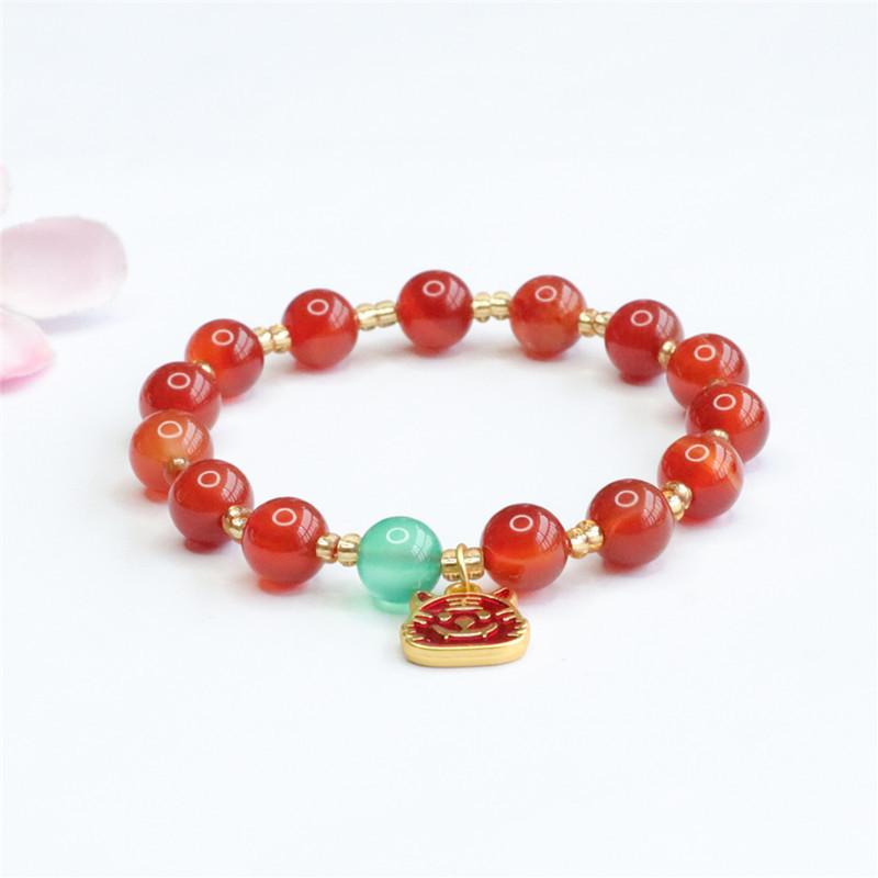 2026 Ximang Red Agate Chinese Zodiac Bracelet Chalcedony Starry Jewelry Live Delivery S2062301