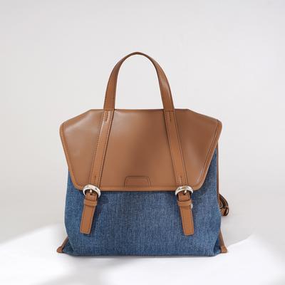 New Casual Backpack Fashion Versatile Soft Denim Large Capacity Commuter Shoulder Bag Niche Bag