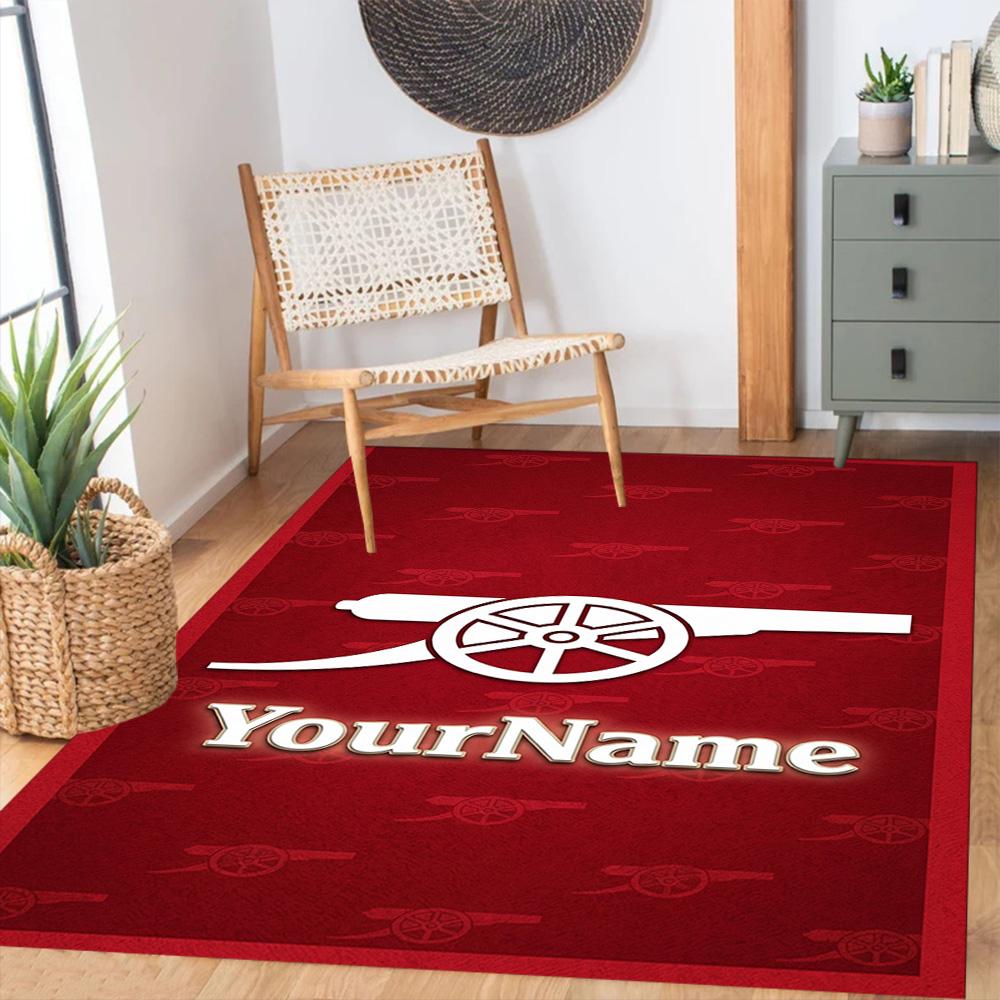 Arsenal Personalized Name Floor Mat Perfect for Hallway Kitchen Outdoor Foyer Antislip Carpet Decorate Offices Perfect Gift for Women/Men