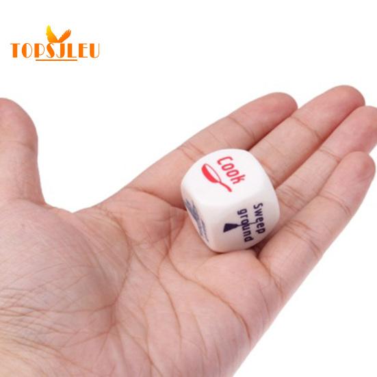 25MM Housework Dice - Fun Chore Assignment Game, Six-sided Patterned Rounded Corner, Cute Family Housework Dice