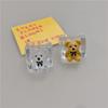 Korean Retro Cute Bear Resin Pinky Ring - Small Animal Design, Childlike Finger Ring for Women