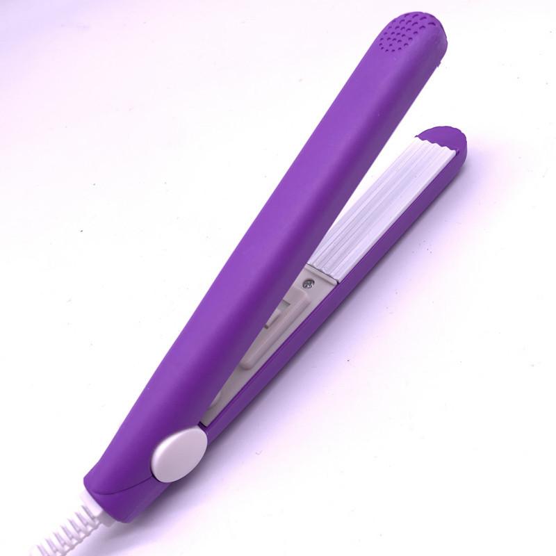 A mini hair iron pink corrugated plate electric curling iron curl modelling tools Good product 1