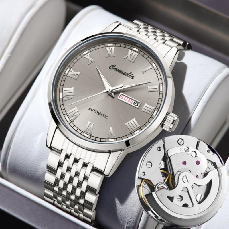Mechanical watch Men s watch Hollow-out double calendar quartz watch