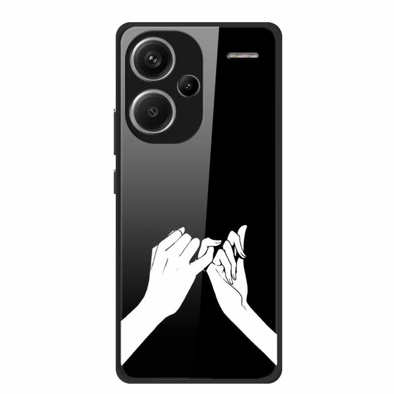 

Стеклянная задняя крышка для чехла Redmi Note 13 Pro Plus Note13 Жесткий закаленный стеклянный чехол Мягкий бампер для чехлов Xiaomi Redmi Note 13 Plus RedmiNote13ProPlus