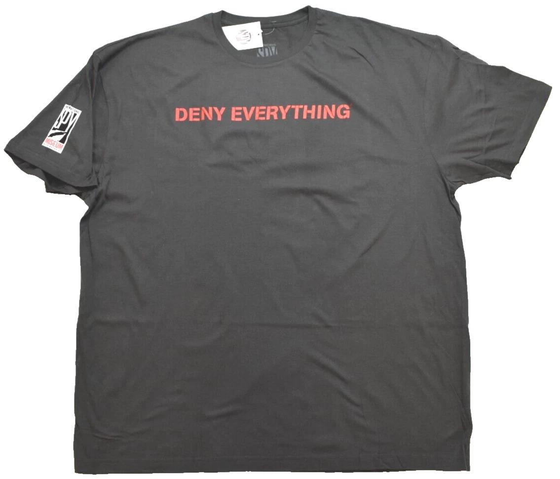 

International Spy Museum Mens Deny Everything Gray Shrt NWT 2XL, 3XL 4XL